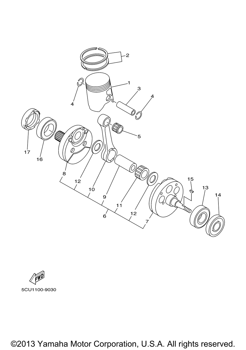 Crankshaft piston