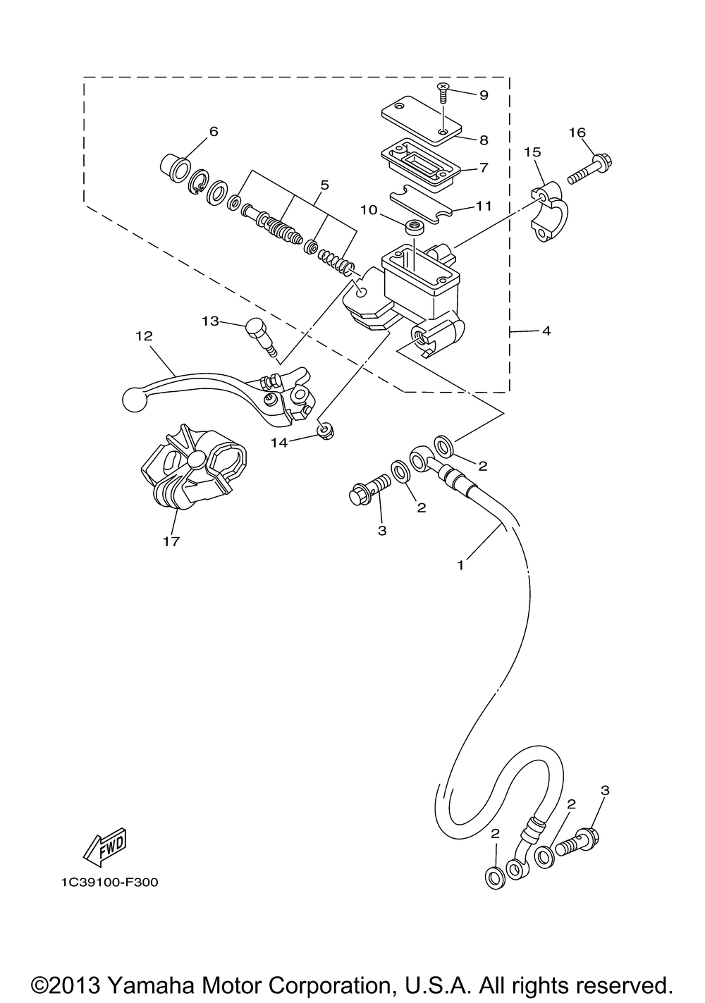 Front master cylinder