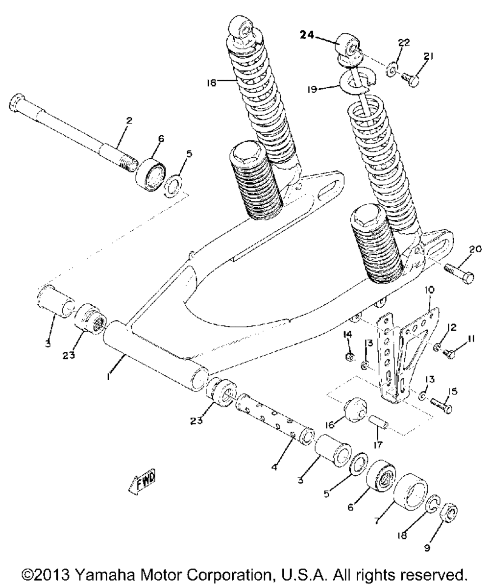 Rear arm rear cushion