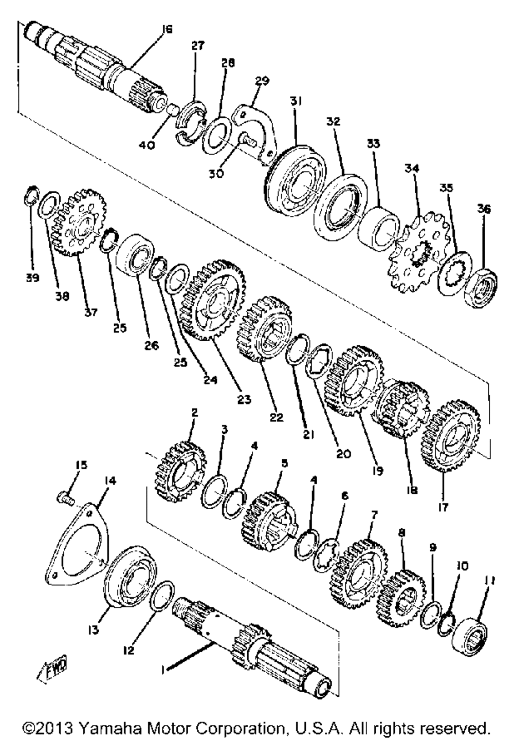 Transmission yz250c