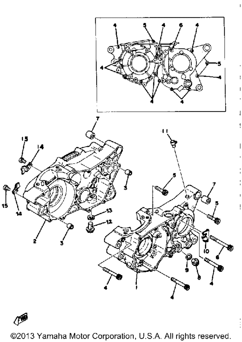 Crankcase yz250d