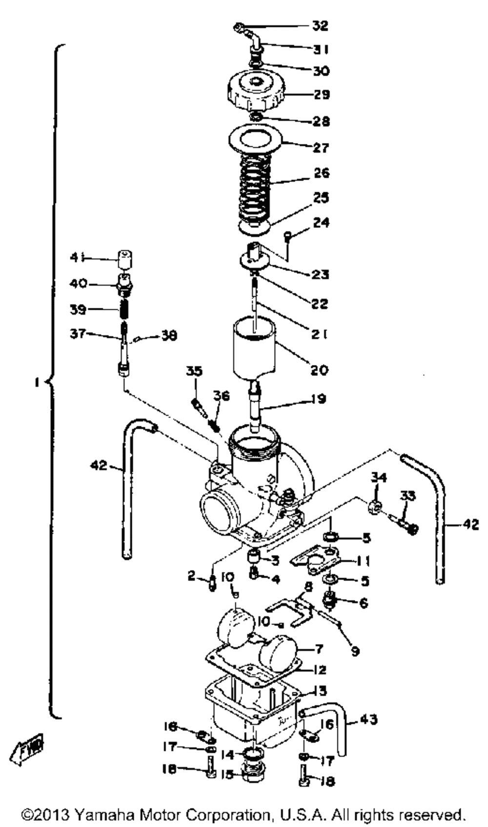 Carburetor yz250c