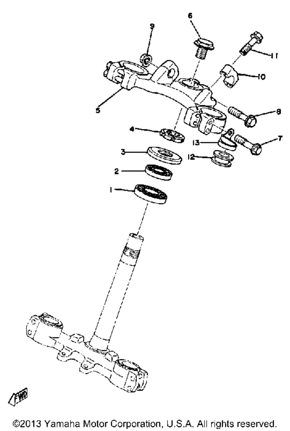 Steering yz250d - e