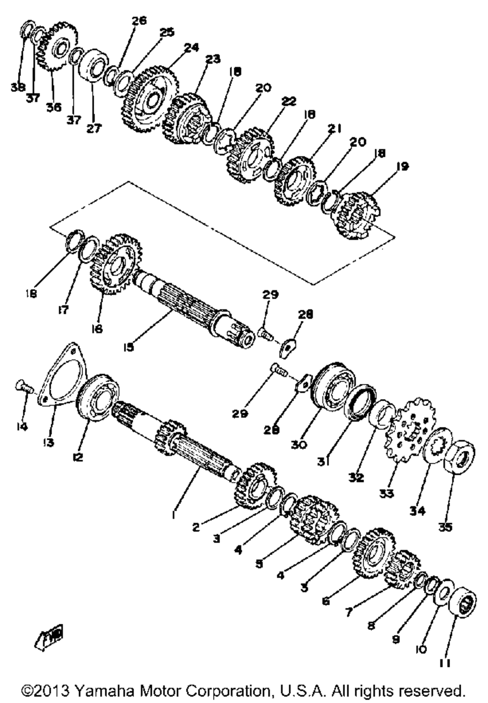 Transmission yz250e