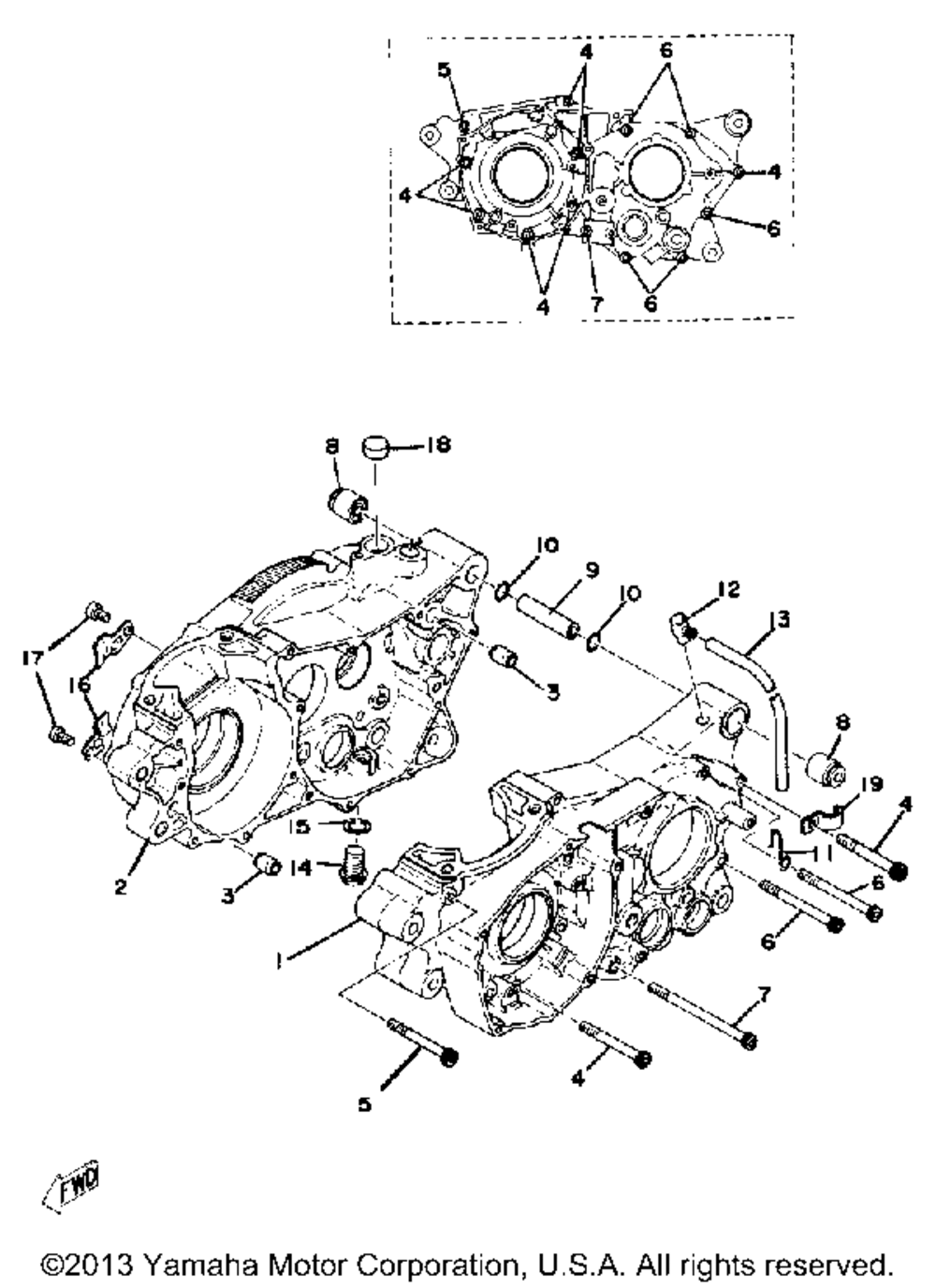 Crankcase yz250c