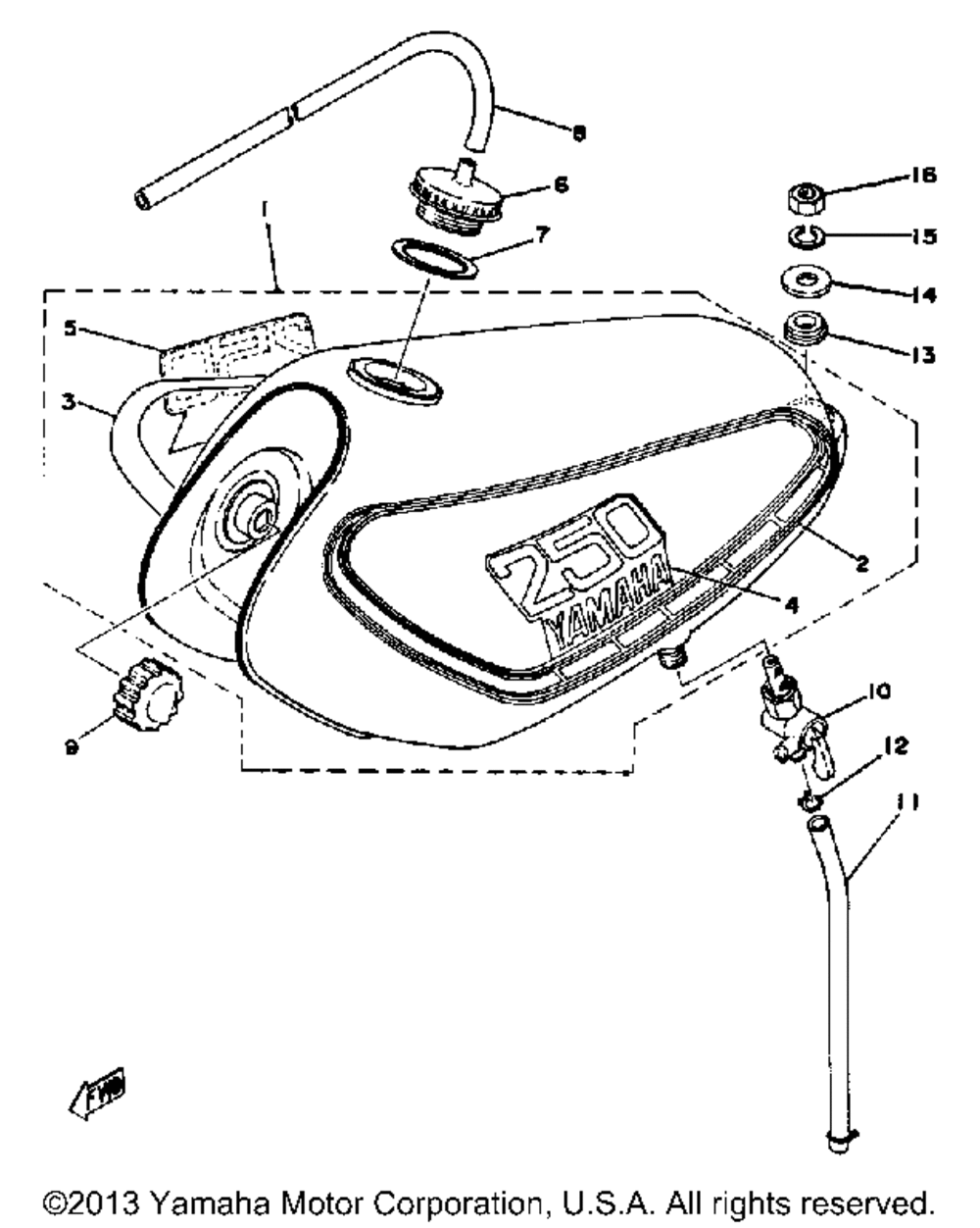 Fuel tank yz250c