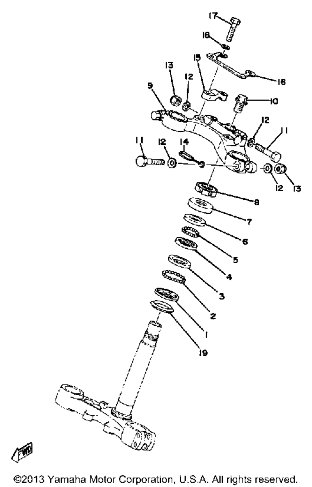 Steering yz250c