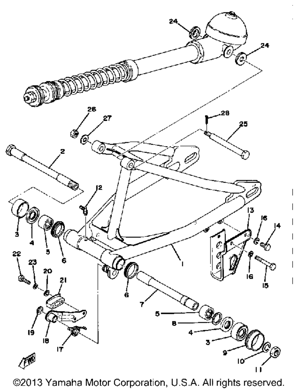 Swing arm yz250c