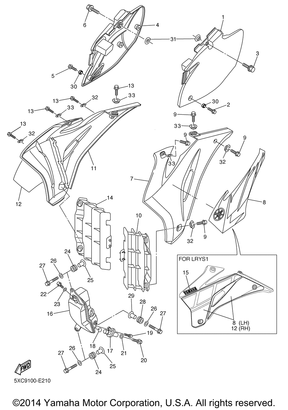 Side cover oil tank