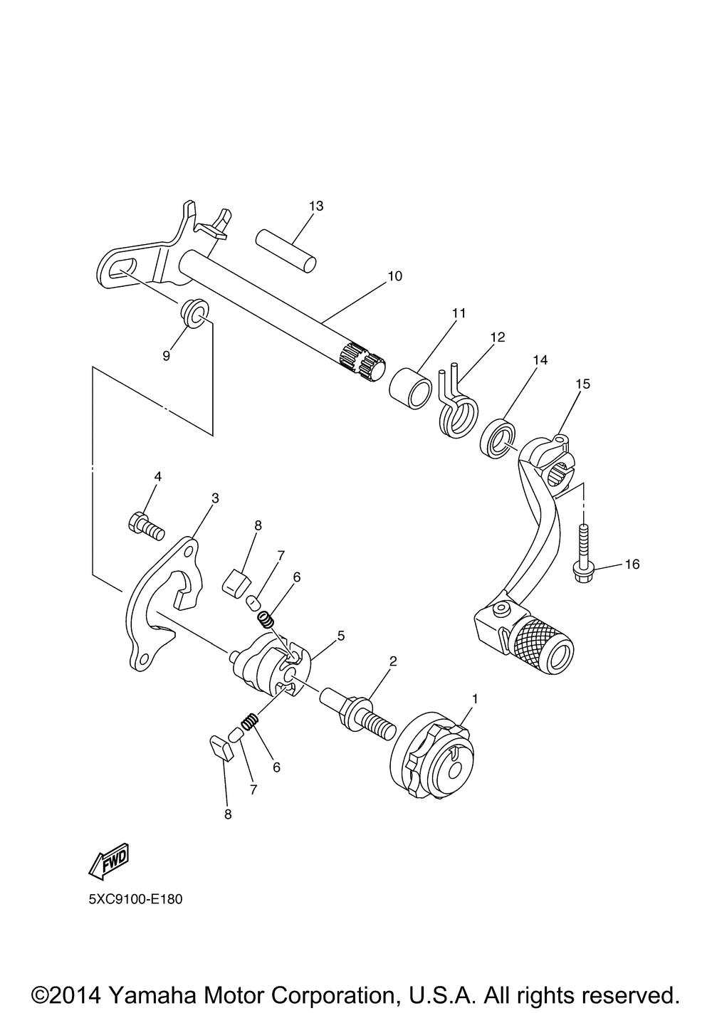 Shift shaft