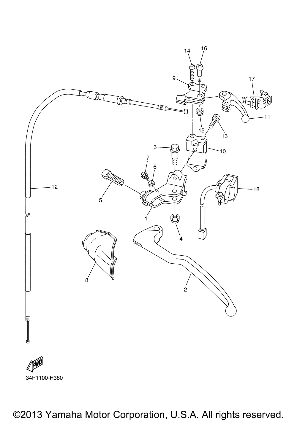 Handle switch lever