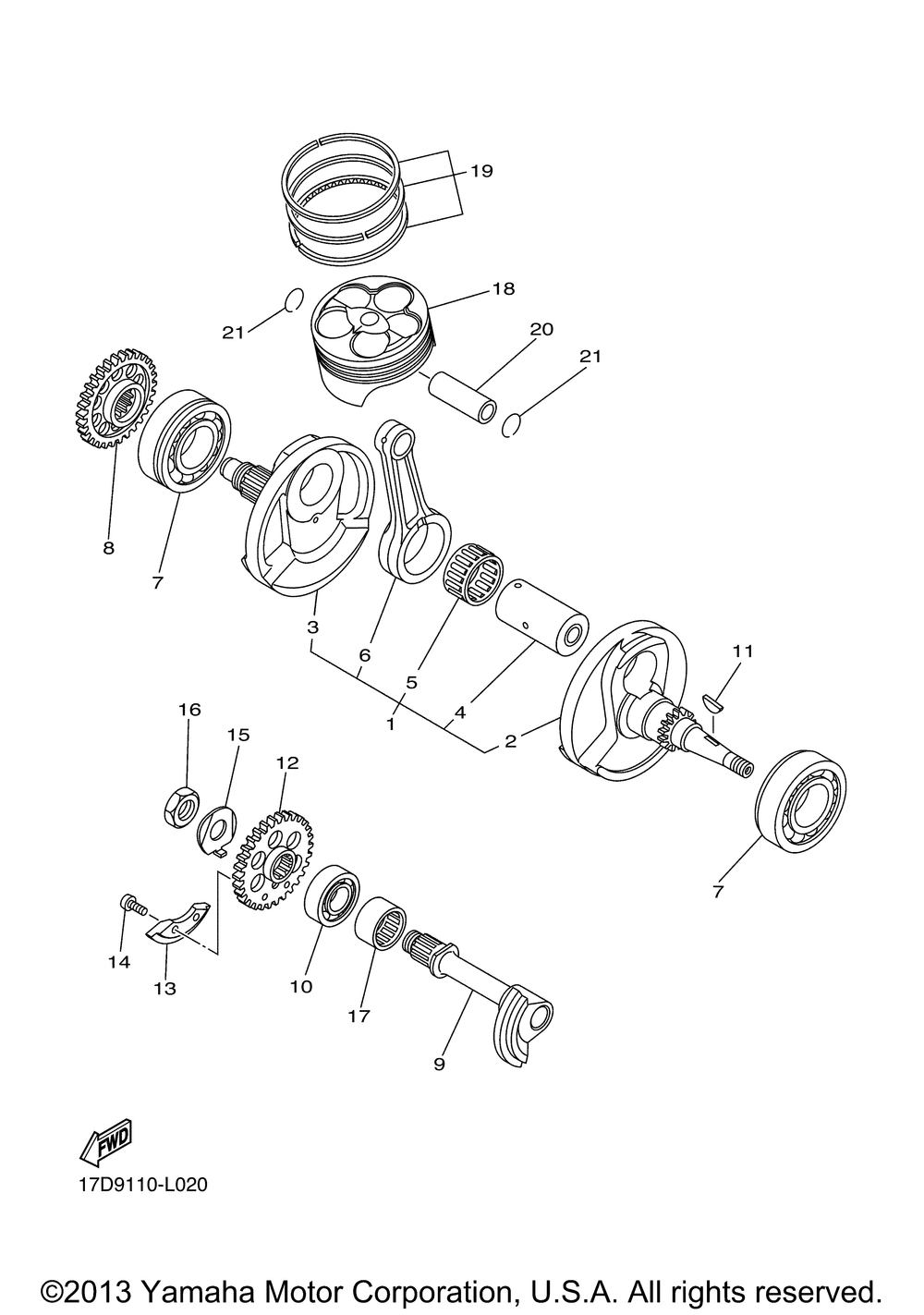 Crankshaft piston