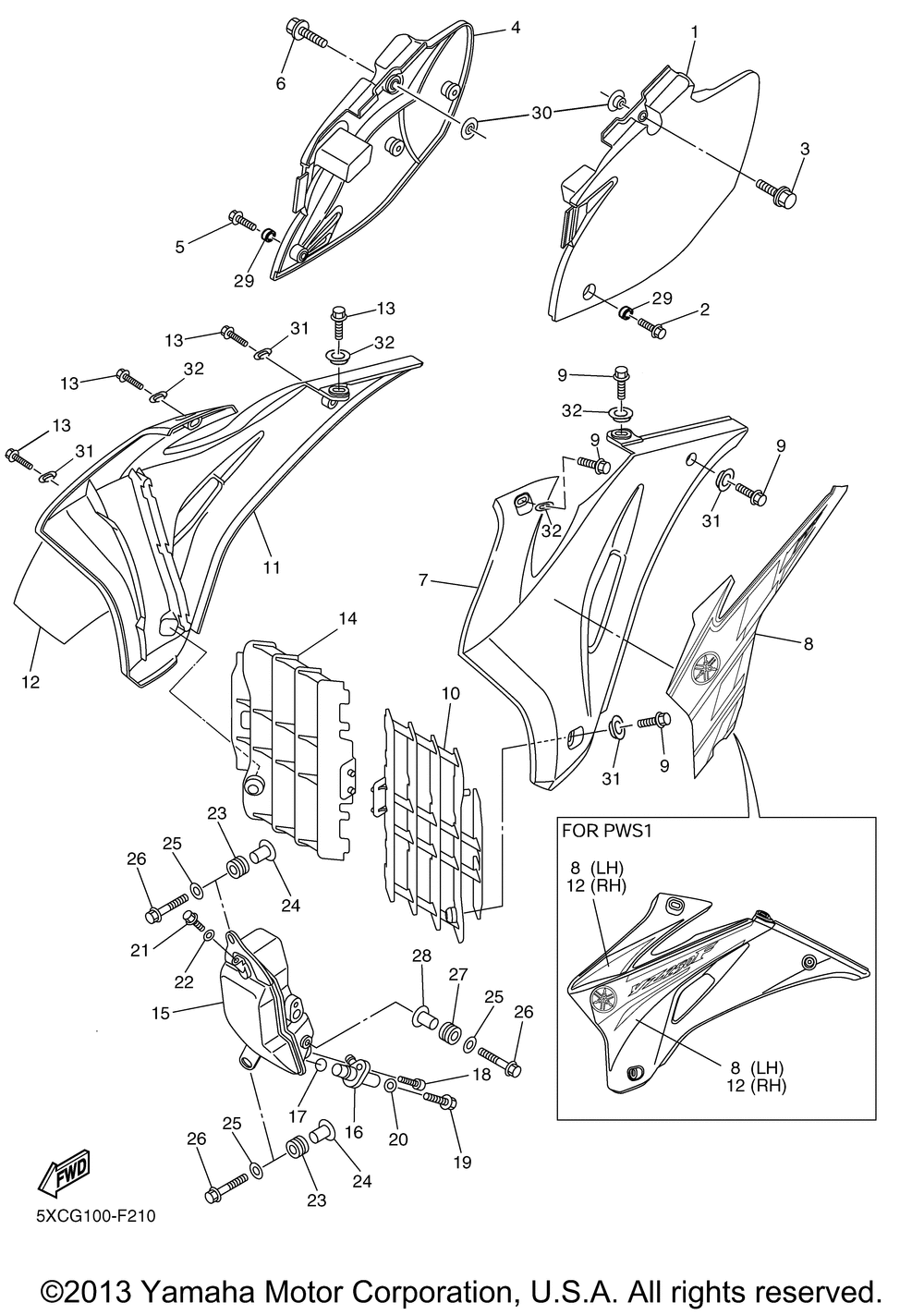 Side cover oil tank