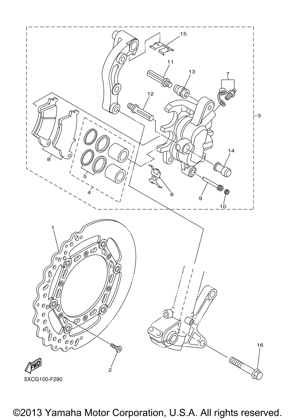 Front brake caliper