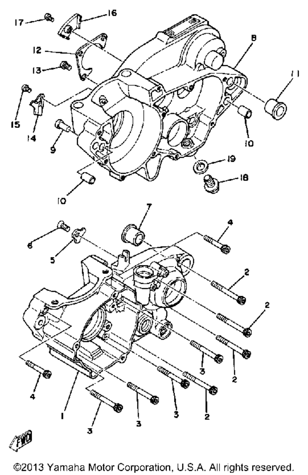 Crankcase yz250h