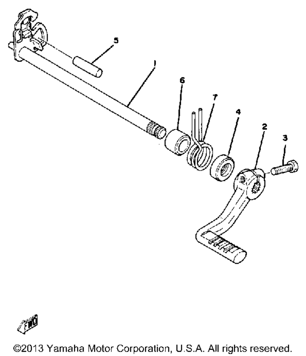 Shift shaft pedal yz250g