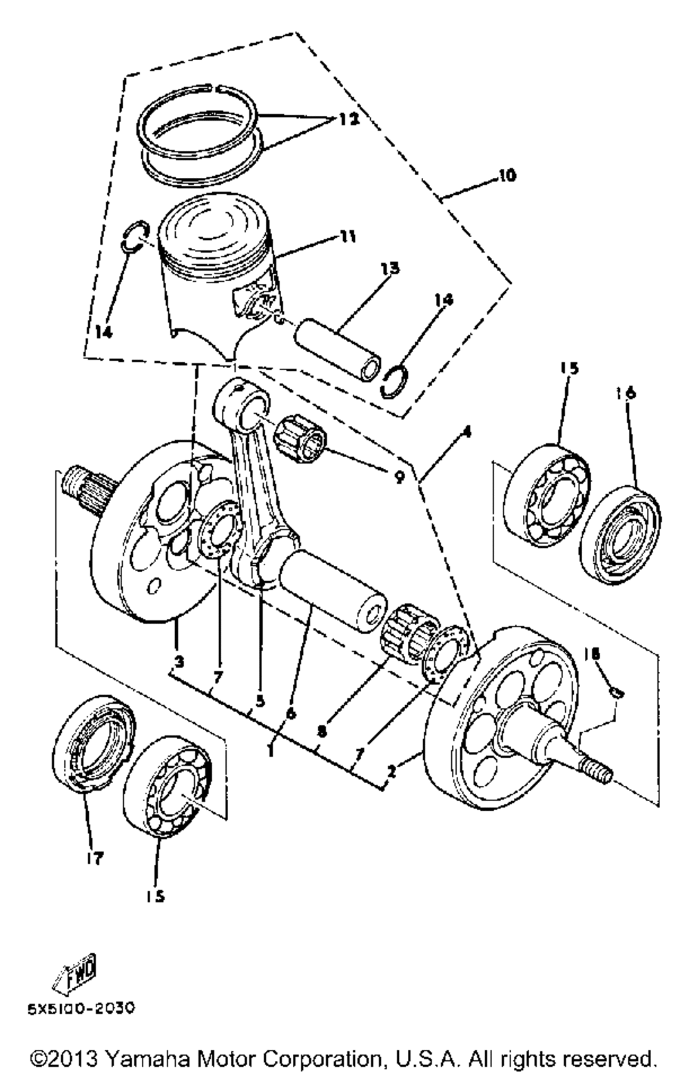 Crankshaft - piston