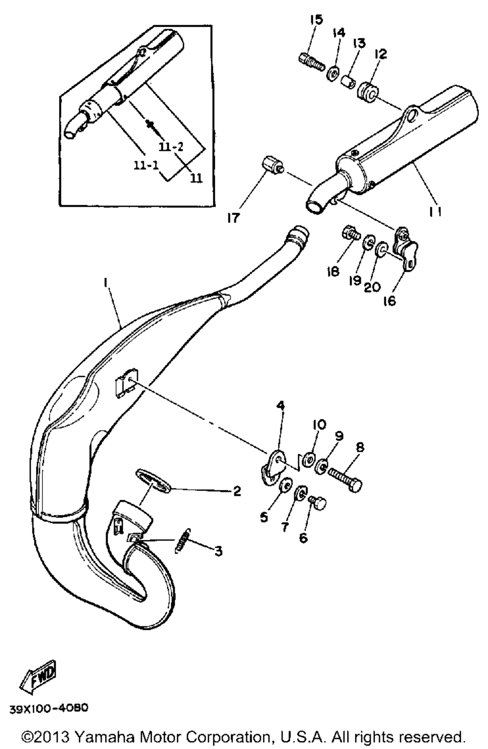 Exhaust yz250l