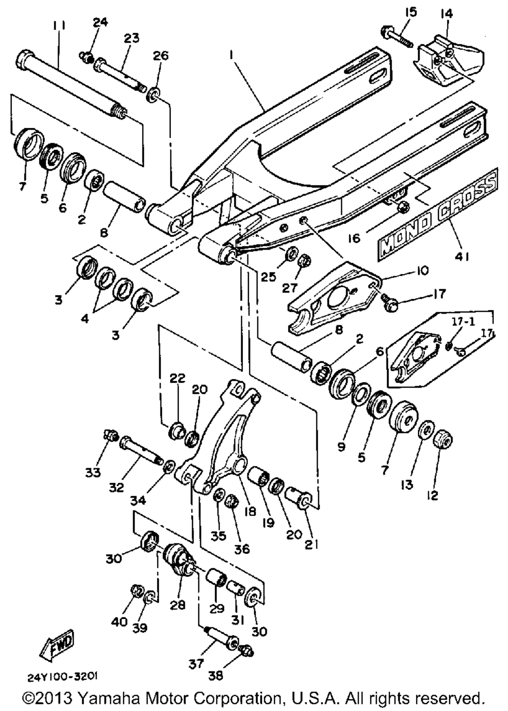 Swing arm yz250l