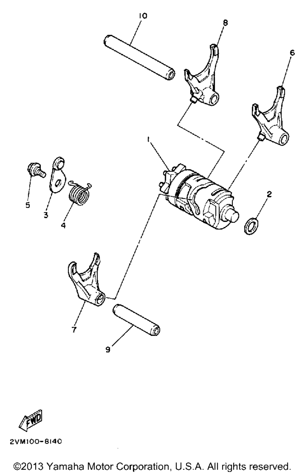 Shift cam-fork