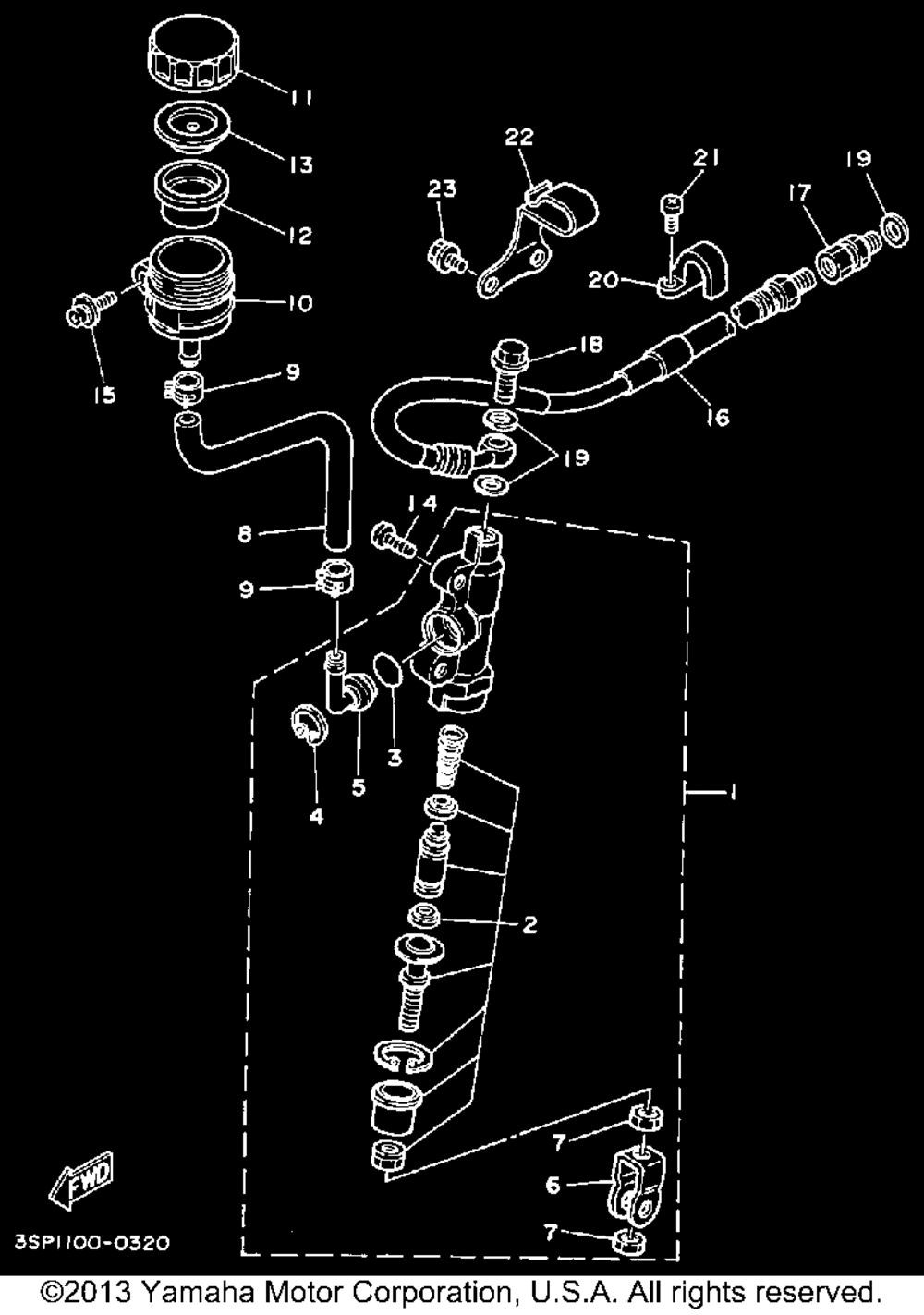 Rear master cylinder