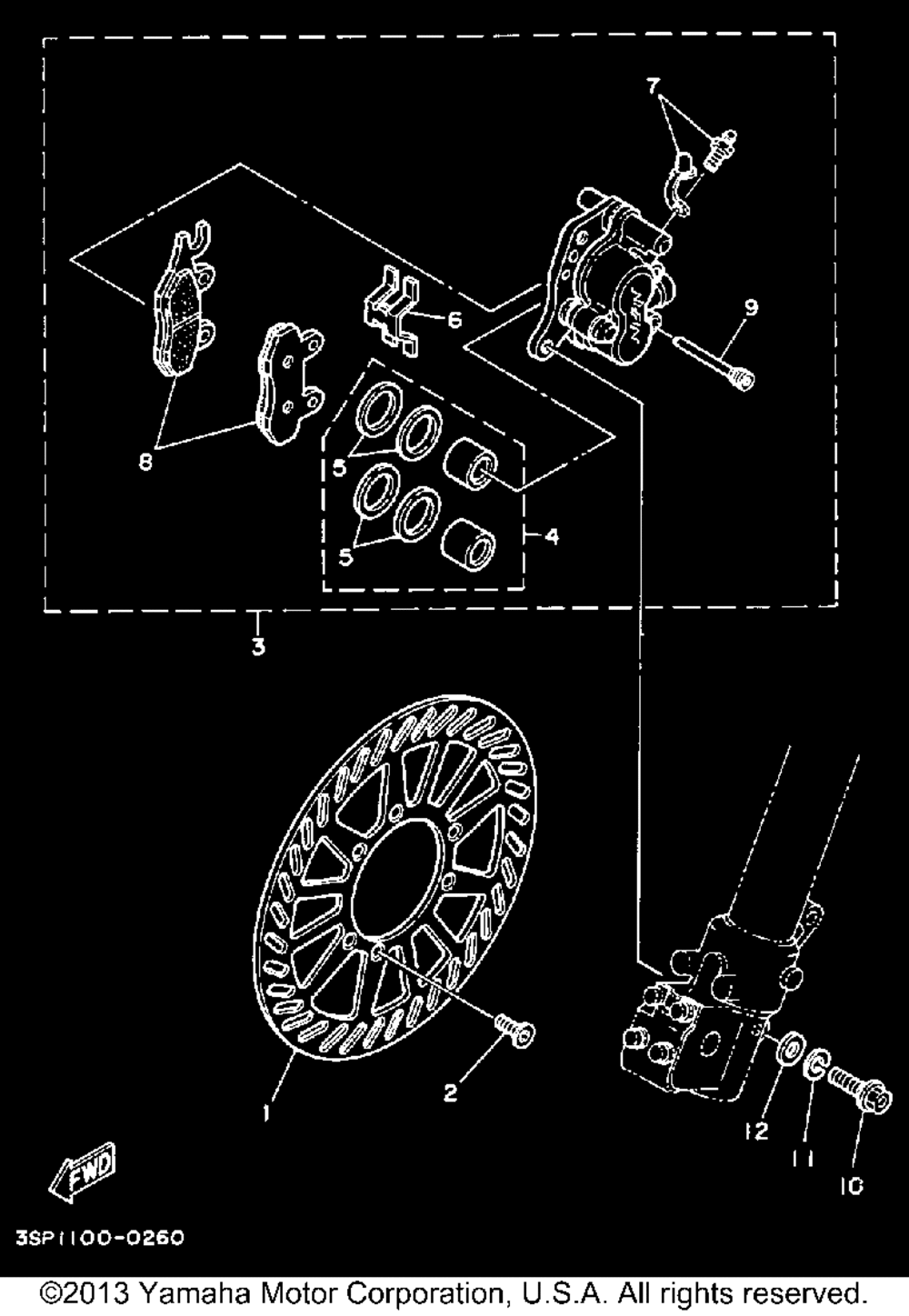 Front brake caliper