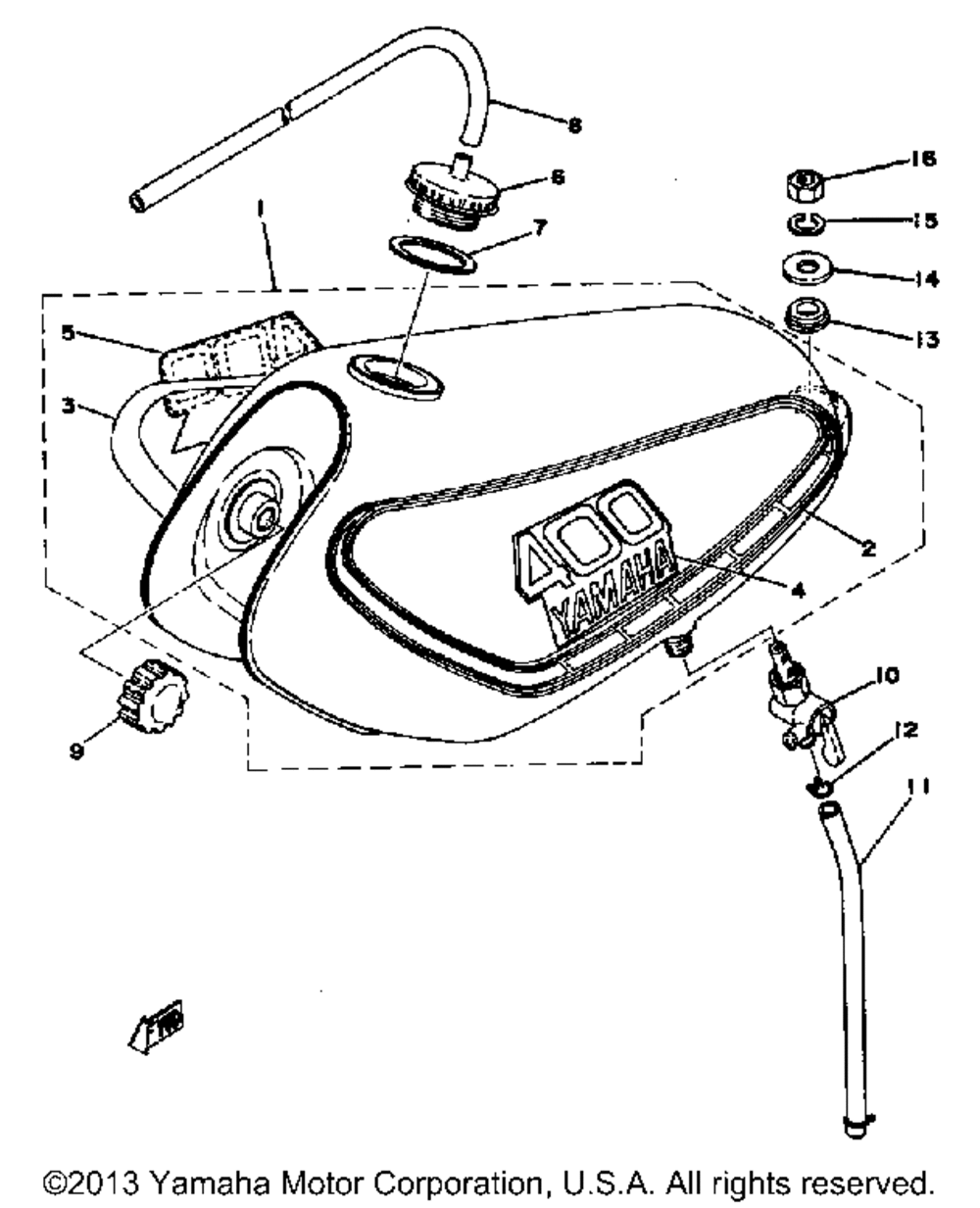 Fuel tank yz400c