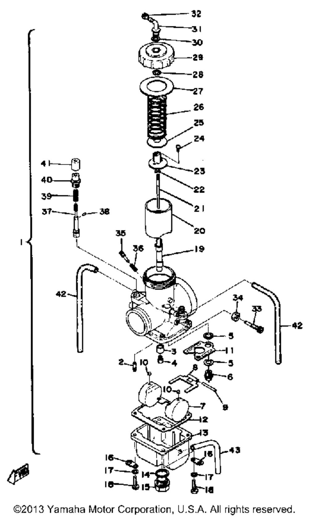 Carburetor yz400c