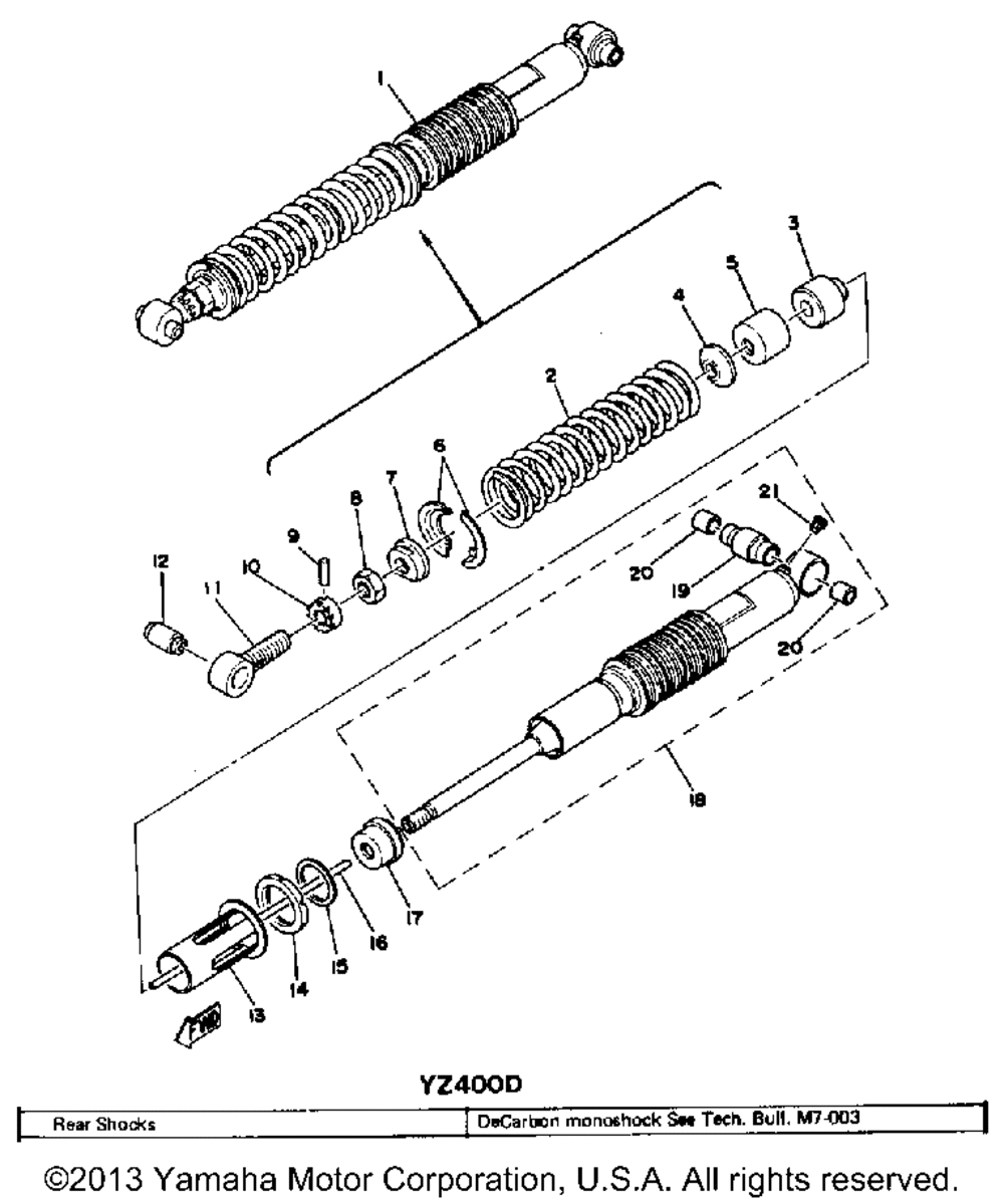 Rear cushion yz400d e