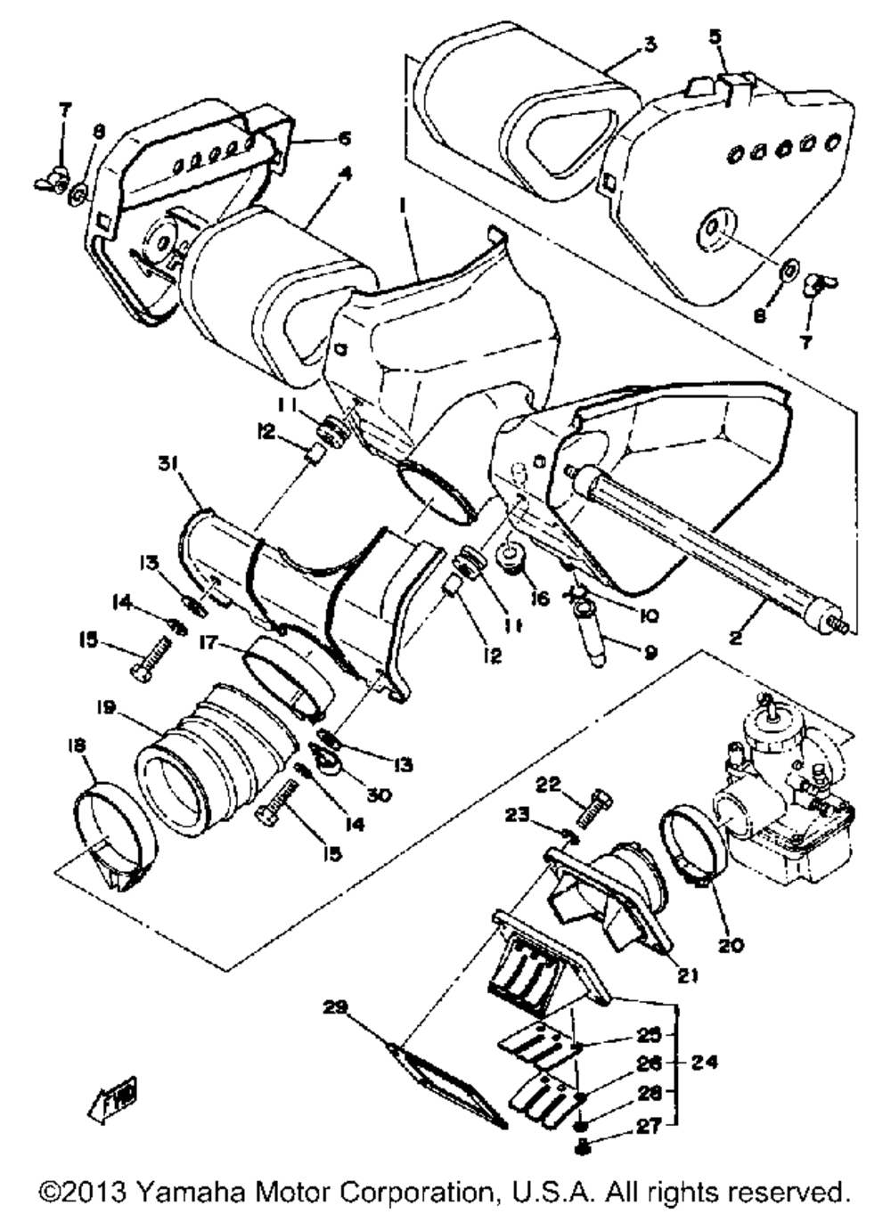 Intake yz400c