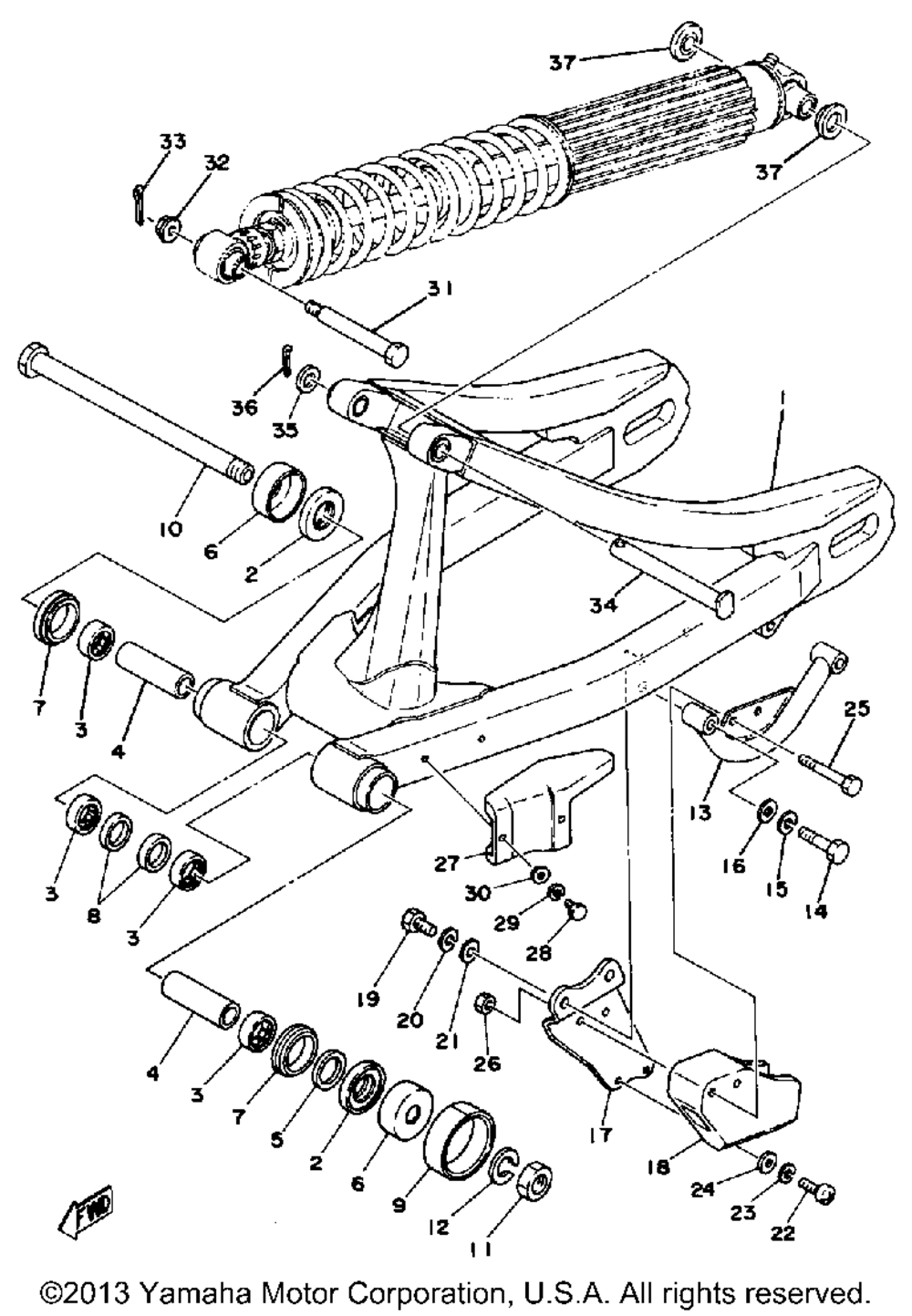 Rear arm