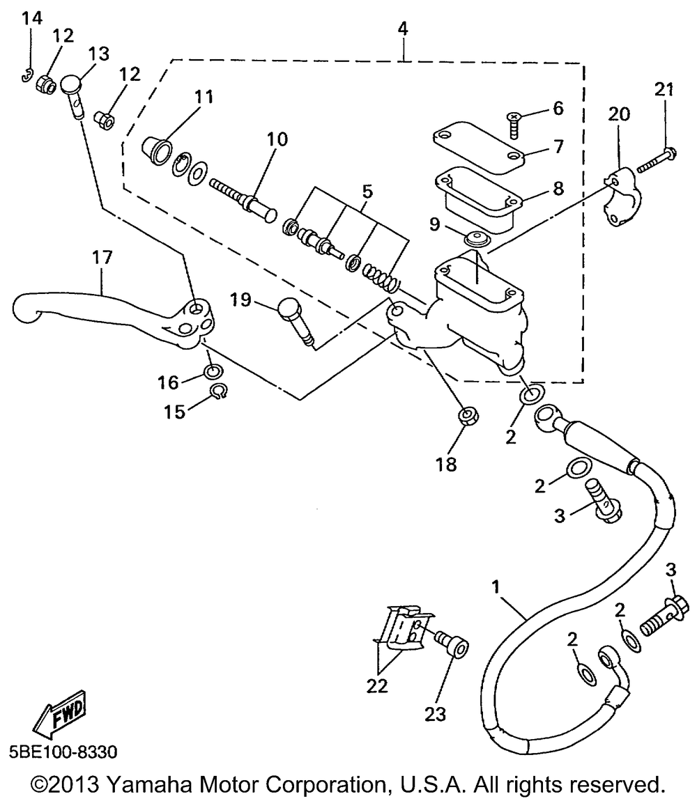 Front master cylinder