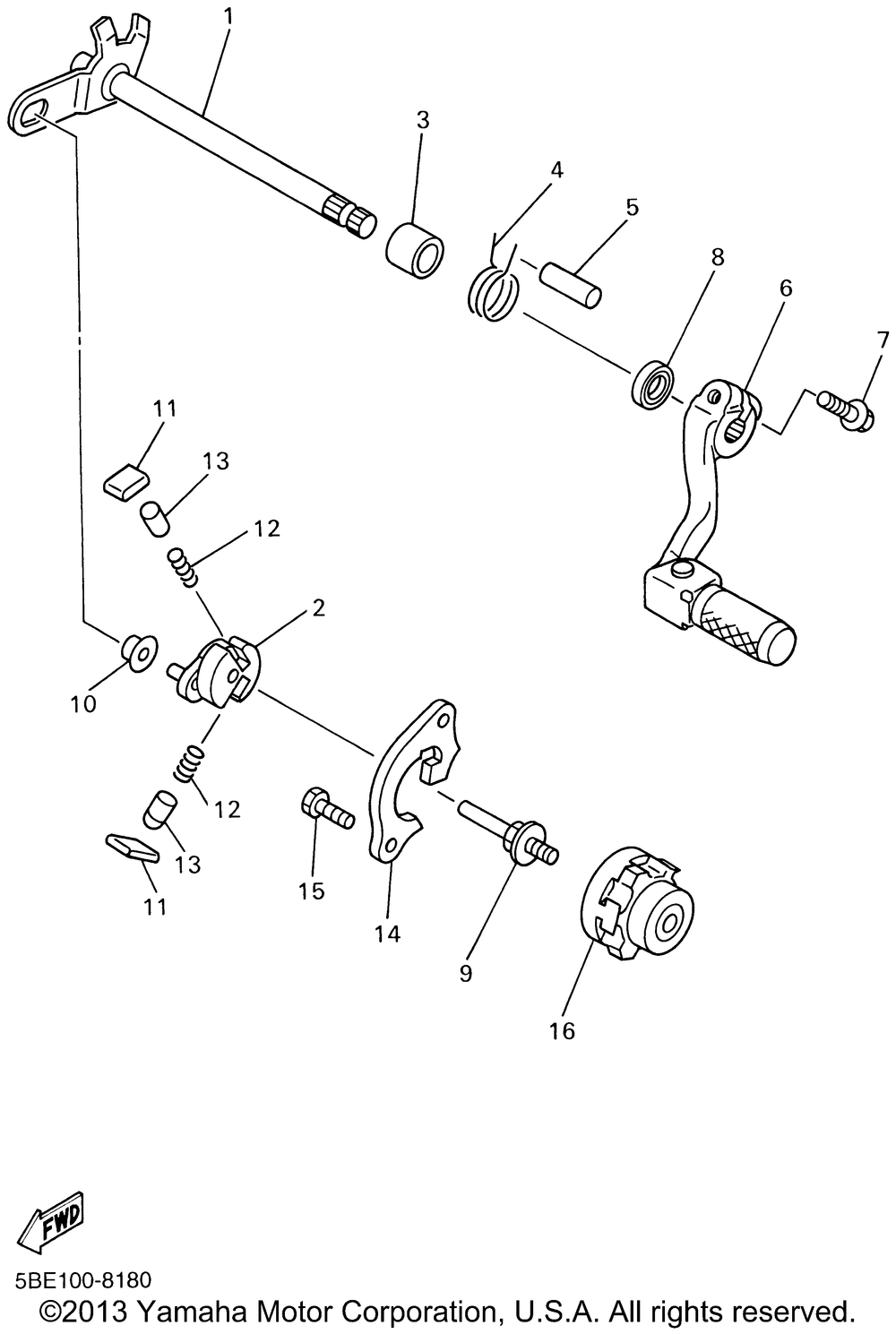 Shift shaft