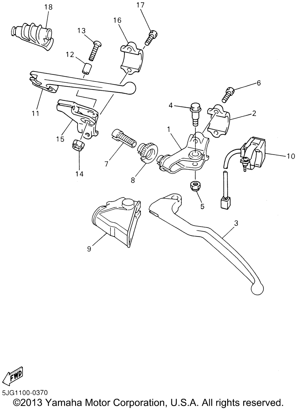 Handle switch lever