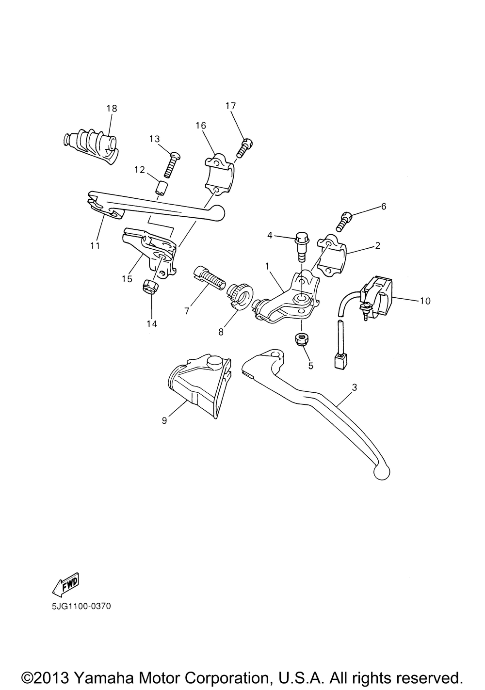 Handle switch lever