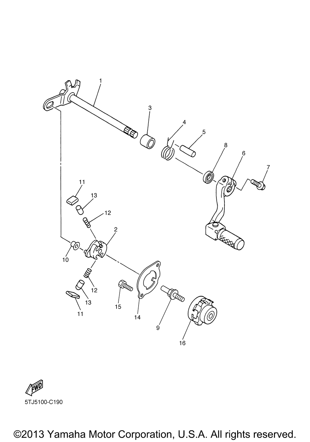 Shift shaft