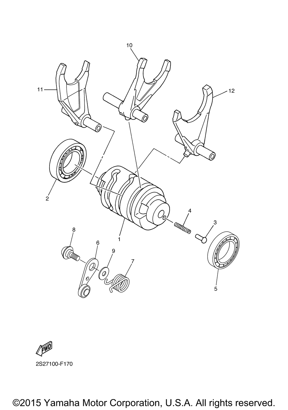 Shift cam fork