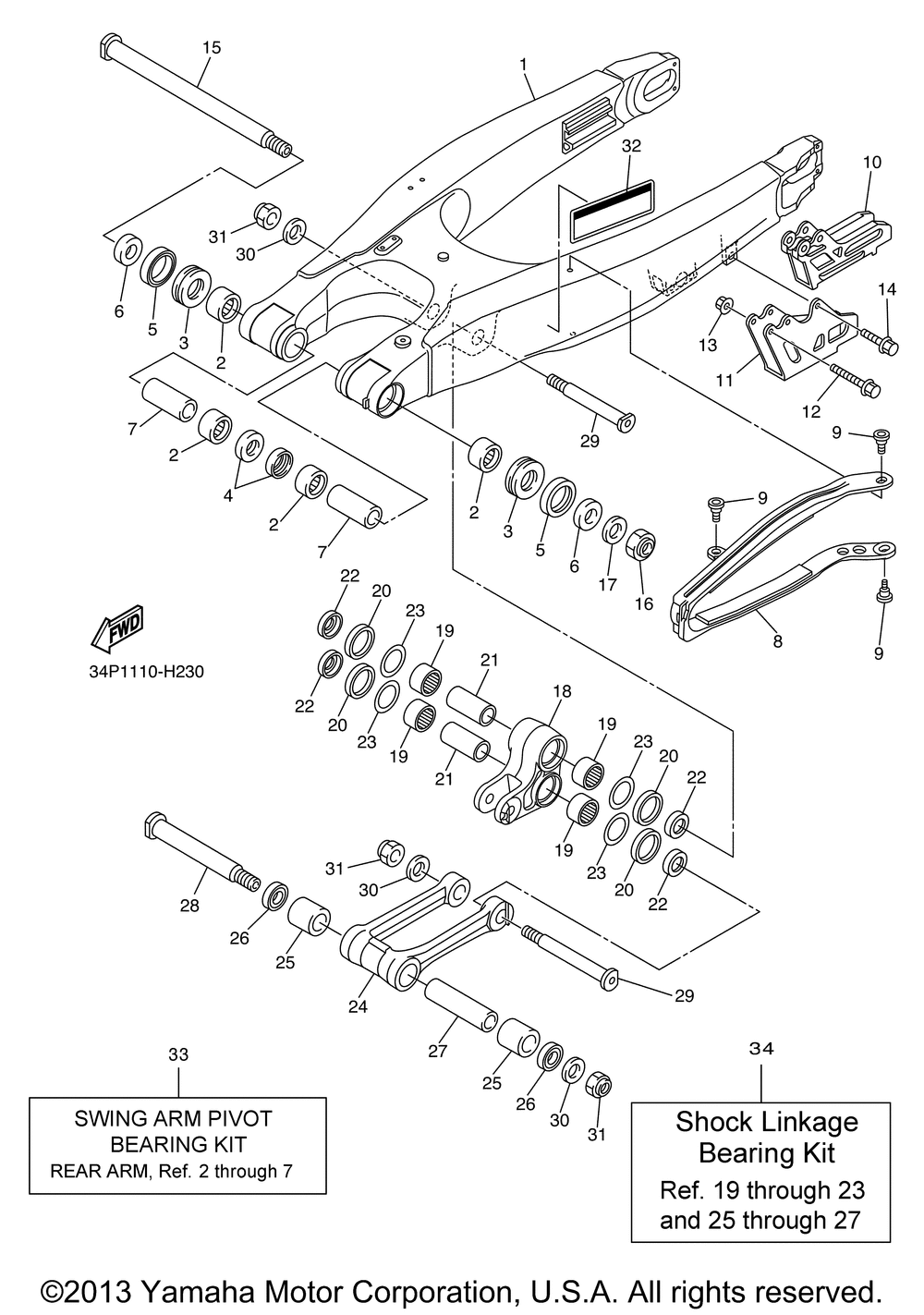 Rear arm