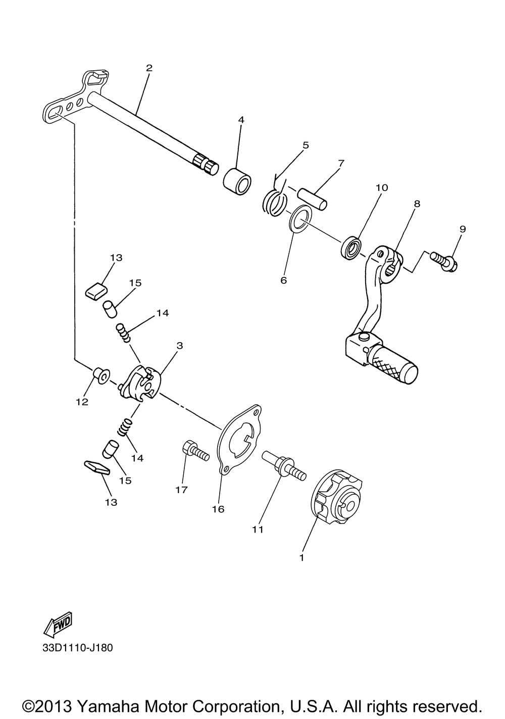 Shift shaft