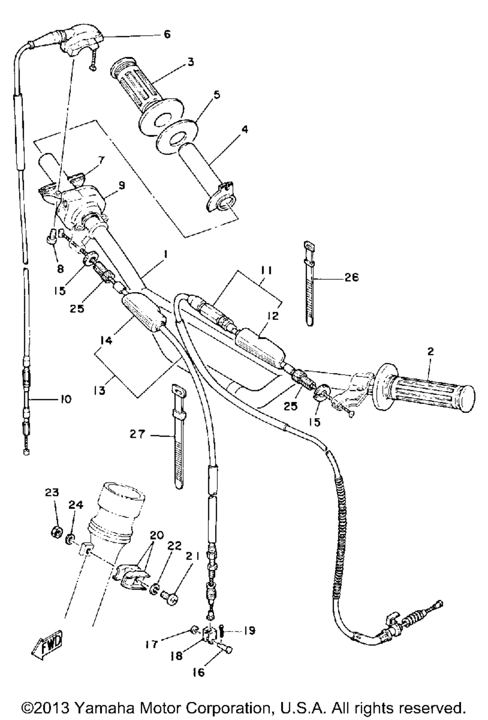 Handlebar - cable