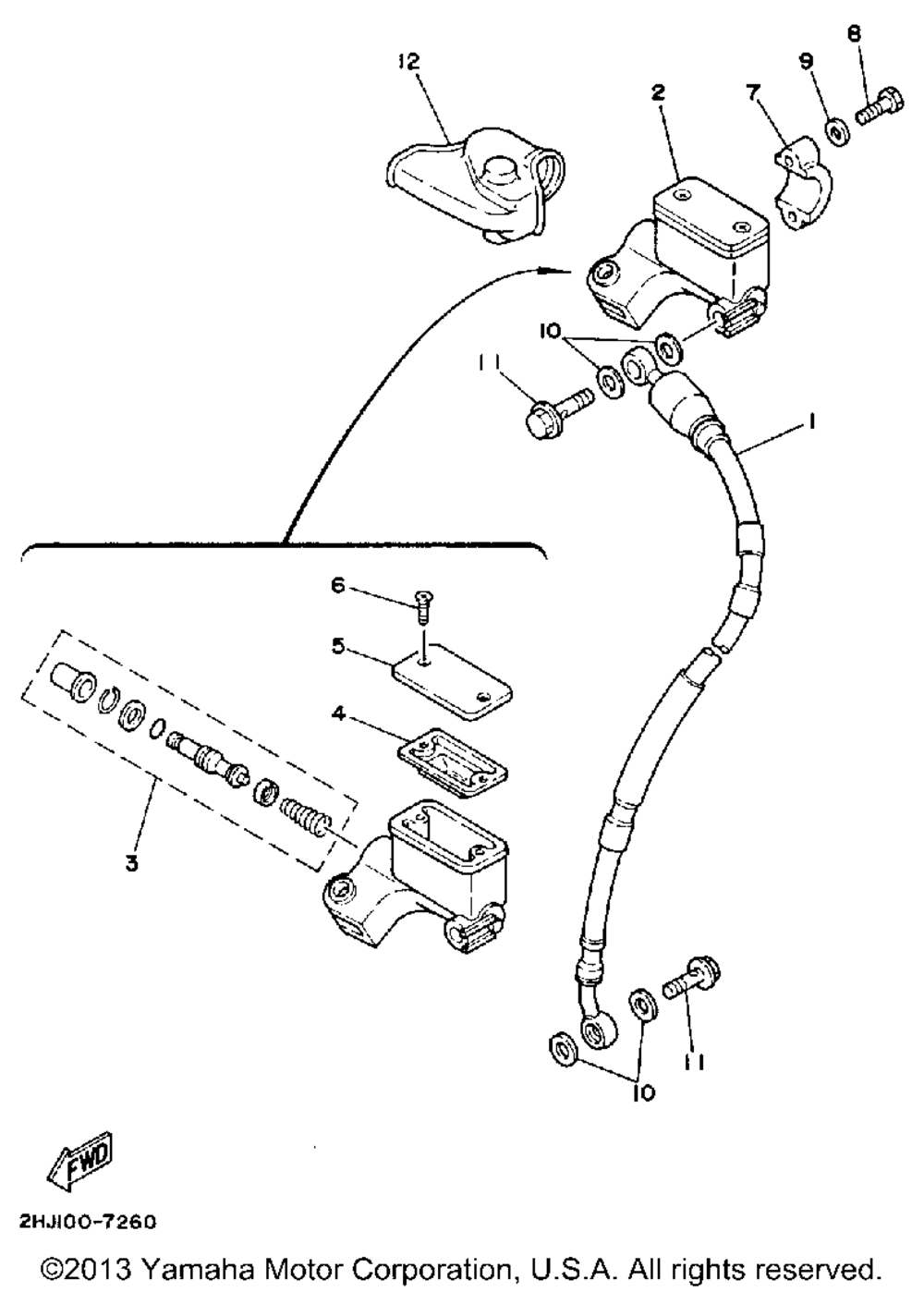 Front master cylinder