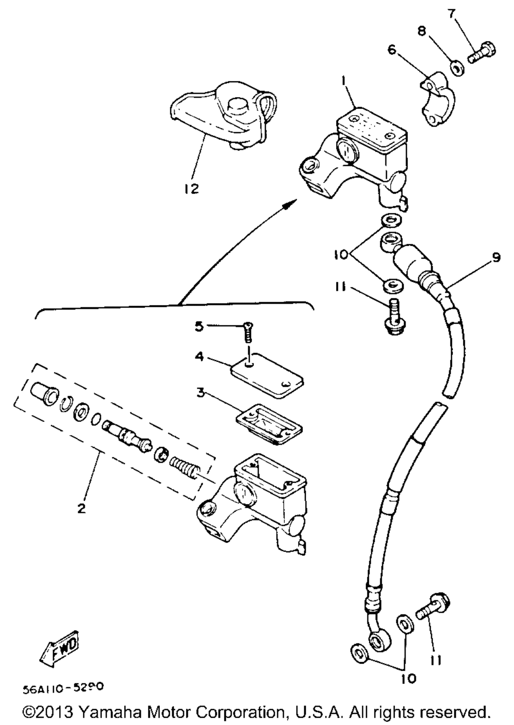 Front master cylinder