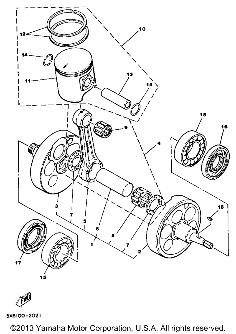 Crankshaft-piston