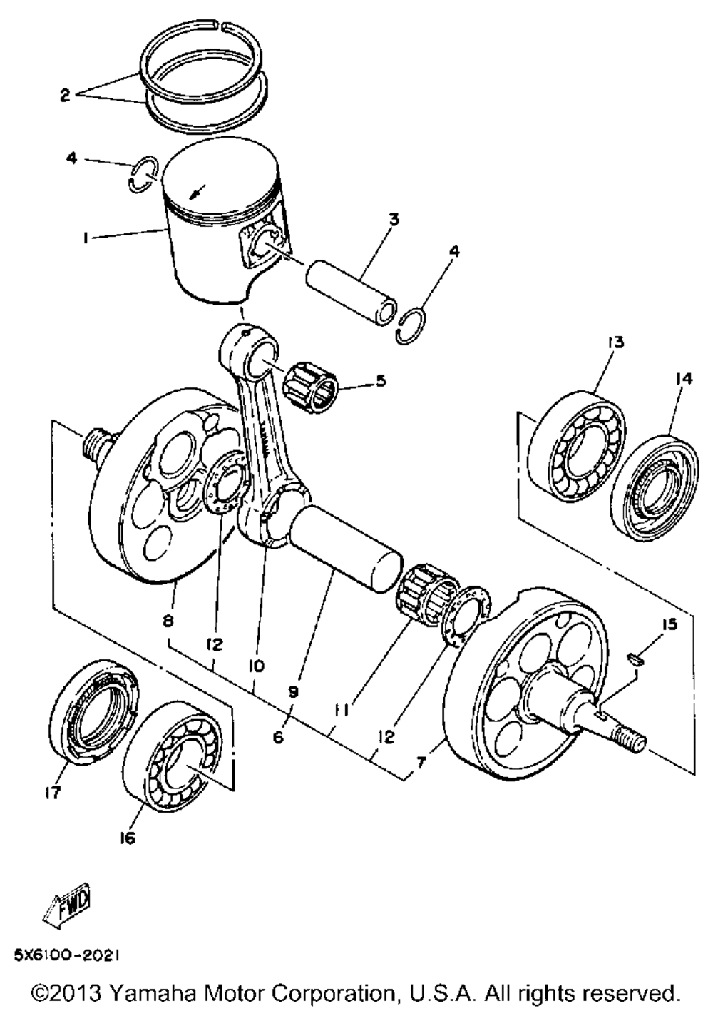 Crankshaft-piston