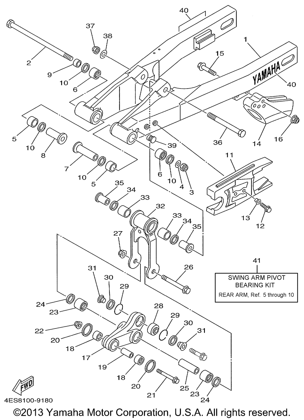 Rear arm