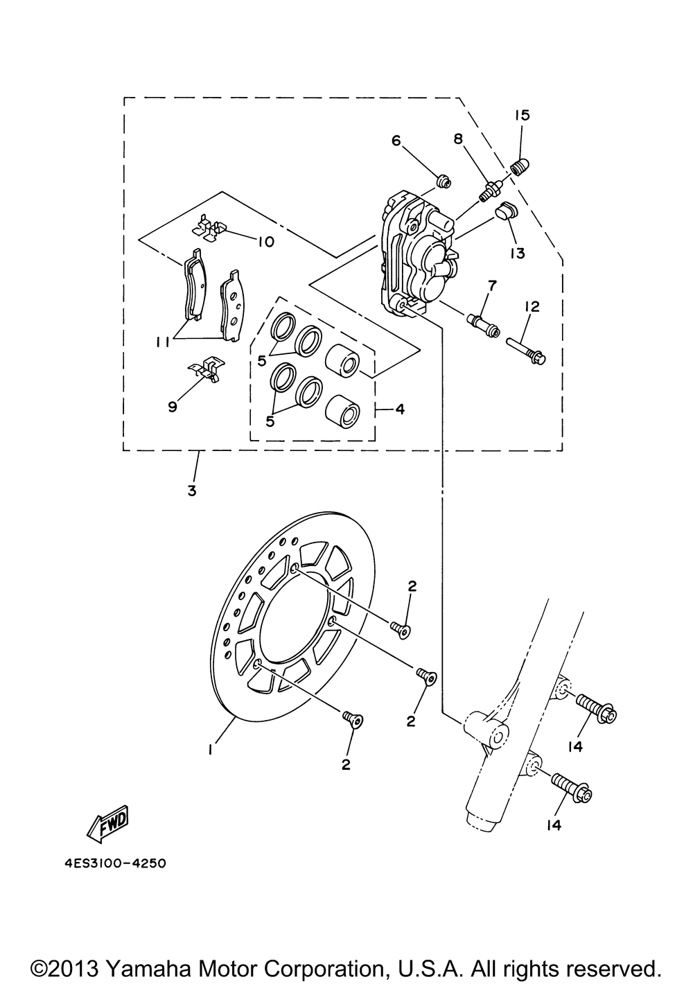 Front brake caliper