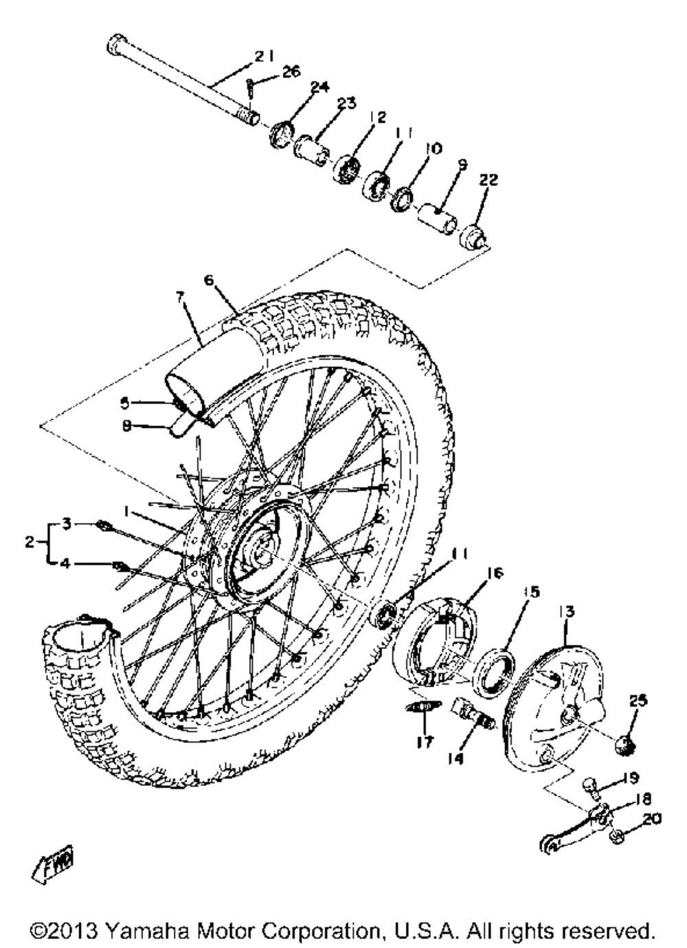 Front wheel yz80c