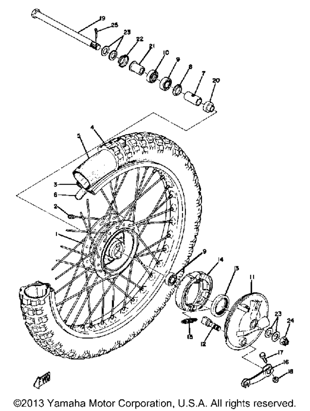 Front wheel yz80a - yz80b