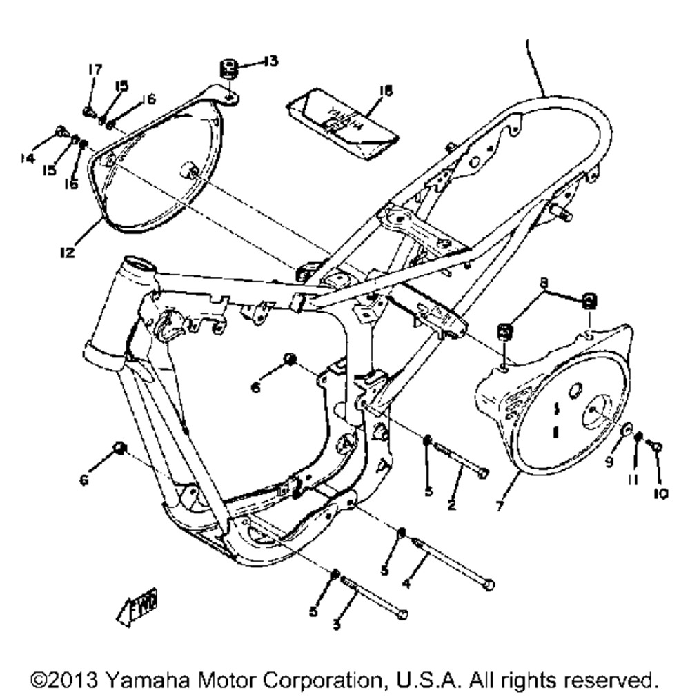 Frame-side cover yz80b