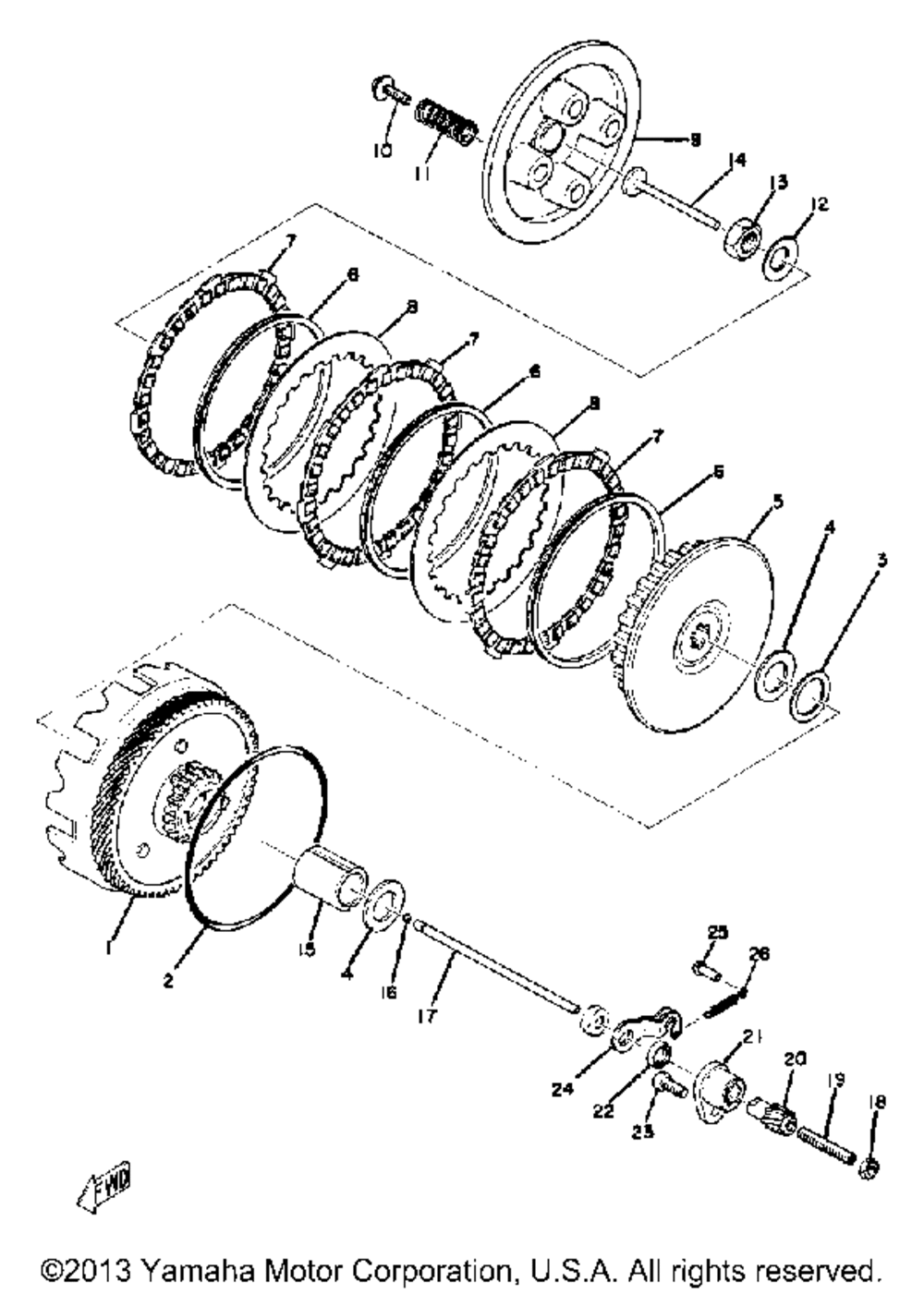 Clutch yz80a - yz80b